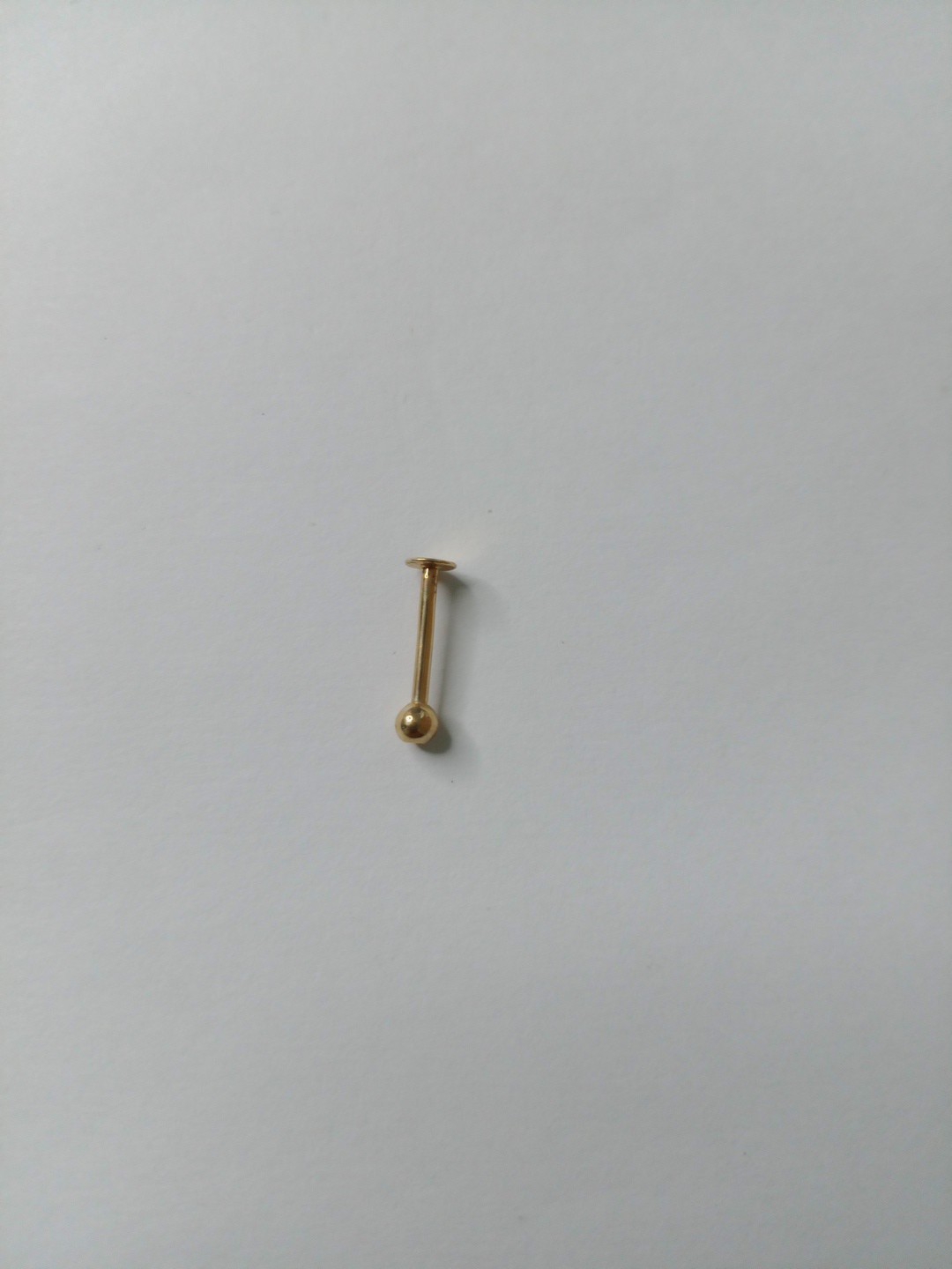 Gold 14k Straight Bar Labret Stud